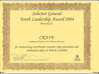 Certificate of Appreciation Solicitor General